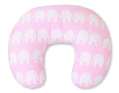 Bobono Blazina za dojenje v obliki fižola + snemljiva prevleka - Pink Elephant
