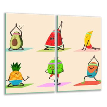 shumee Steklena deska 2x 30x52 Pop Art