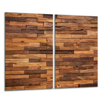 shumee Steklena deska za rezanje 2x 30x52 Les