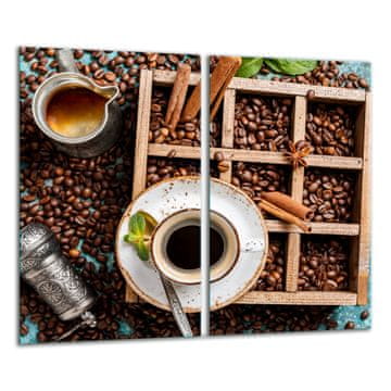 shumee Steklena deska za rezanje 2x 30x52 kava