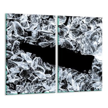 shumee STEKLENA DESKA ZA REZANJE 2x 30x52 LED