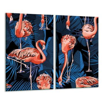 shumee Steklena ploa za rezanje 2x 30x52 Flamingi