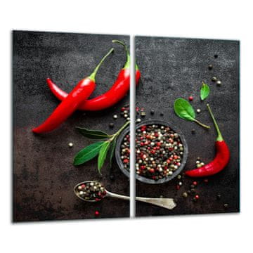 shumee Steklena deska 2x 30x52 Chilli