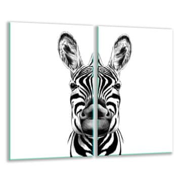 shumee STEKLENA DESKA ZA REZANJE 2x 30x52 ZEBRA