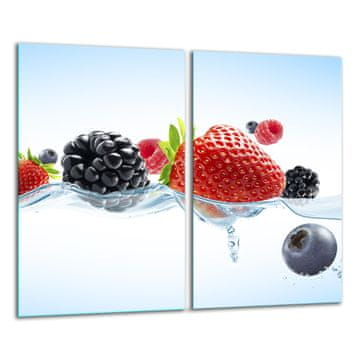 shumee Steklena deska za sekanje 2x 30x52 sadje