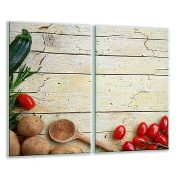 shumee STEKLENA REZALNA DESKA 2x 30x52 LESENA