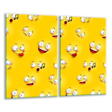 shumee Steklena deska 2x 30x52 Pop Art