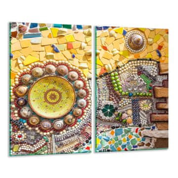 shumee STEKLENA DESKA ZA REZANJE 2x 30x52 MOSAIC