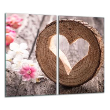 shumee Steklena deska 2x 30x52 srce