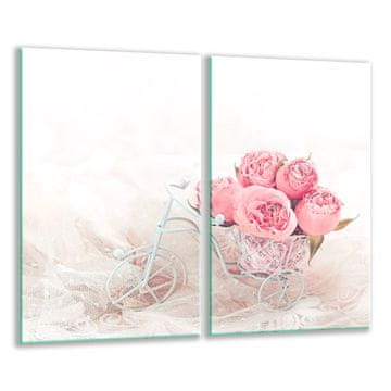 shumee Steklena ploa za rezanje 2x 30x52 cvetje