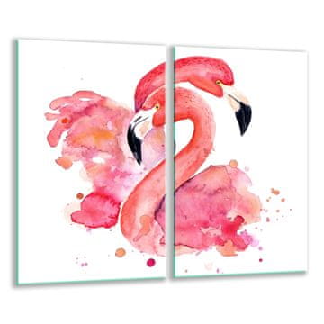 shumee STEKLENA DESKA ZA REZANJE 2x 30x52 FLAMINGOSI