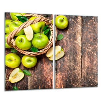 shumee Steklena deska za rezanje 2x 30x52 Les