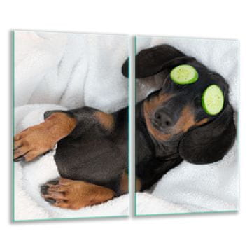 shumee Steklena deska za rezanje 2x 30x52 pes