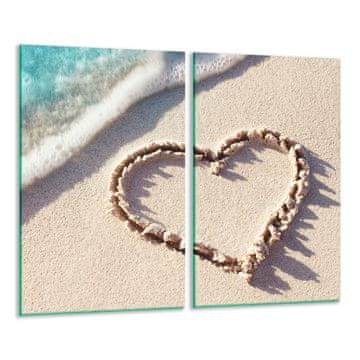 shumee Steklena deska 2x 30x52 srce