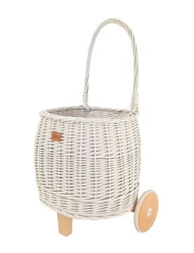 shumee Bela košara za igrače na kolesih Pully