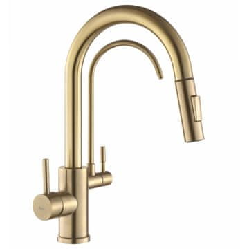 REA ECO FRESH BRUSHED GOLD KUHINJSKA PIPA SKU REA-B7596
