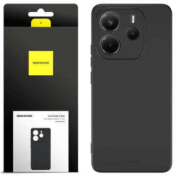shumee Silikonski ovitek SC 30 za Redmi Note 14 4G črne barve