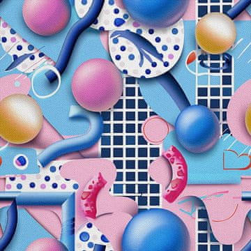 shumee ZUNANJE DEKORATIVNE TKANINE OXFORD - Geometrični motiv I DX3350