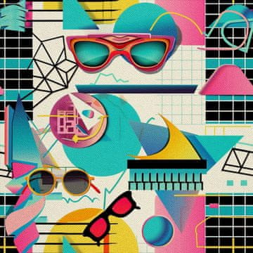shumee ZUNANJE DEKORATIVNE TKANINE OXFORD - Geometrični motiv I DX3450