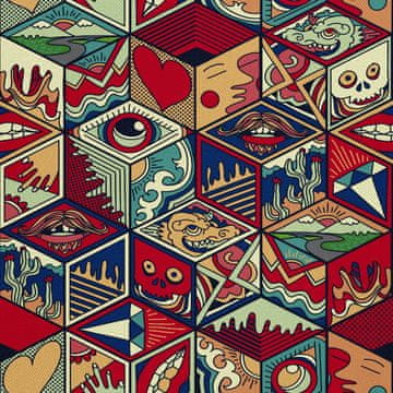 shumee ZUNANJE DEKORATIVNE TKANINE OXFORD - Motiv Doodle Art. I DX181
