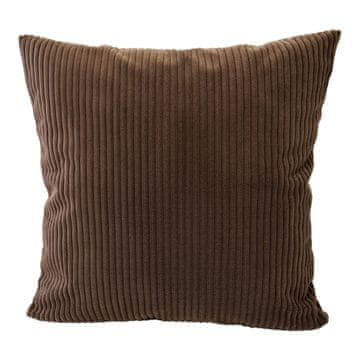 shumee Temno rjava dekorativna prevleka za vzglavnik s črtami 80x80 cm