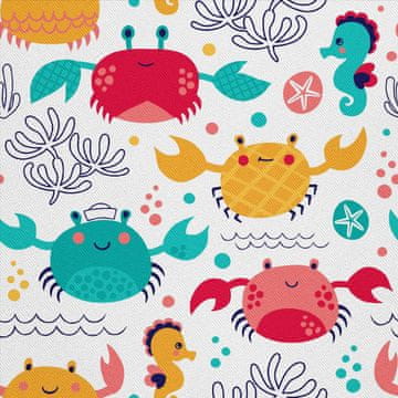 shumee ZUNANJE DEKORACIJSKE TKANINE OXFORD - motiv pisanih rakov I DX266