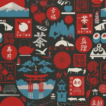 shumee ZUNANJE DEKORATIVNE TKANINE OXFORD - Motiv Japonska I DX308