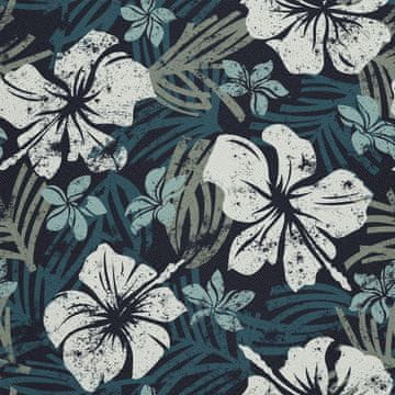 shumee ZUNANJE DEKORACIJSKE TKANINE OXFORD - motiv cvetov hibiskusa I DX238