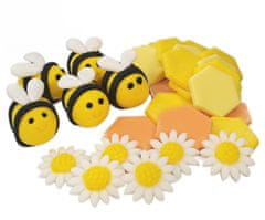 shumee Komplet čebeljih tort 5 kosov + ploščice + rože /PPK6