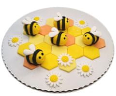 shumee Komplet čebeljih tort 5 kosov + ploščice + rože /PPK6