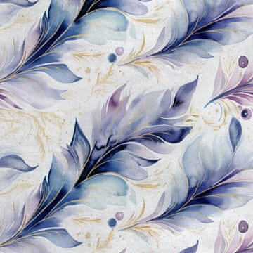 shumee Kraljevski žametni material iz poliestra za šivanje - motiv perja - RDX2340