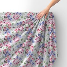 shumee Kraljevski žametni material iz poliestra za šivanje - motiv vrtnic in metuljev