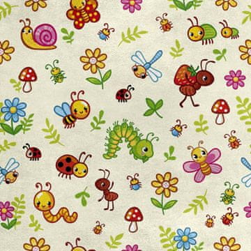 shumee Kraljevski žametni material iz poliestra za šivanje - motiv pisanih črvov