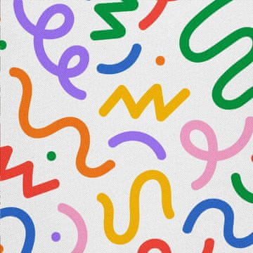 shumee ZUNANJE DEKORATIVNE TKANINE OXFORD - Motiv barvitih linij