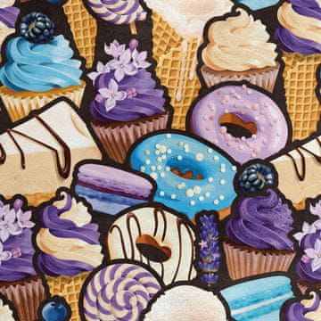 shumee Kraljevski žametni material iz poliestra za šivanje - Motif Sweets