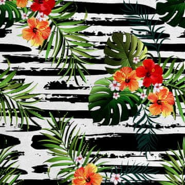 shumee Kraljevski žametni material iz poliestra za šivanje - motiv tropskega cvetja 3