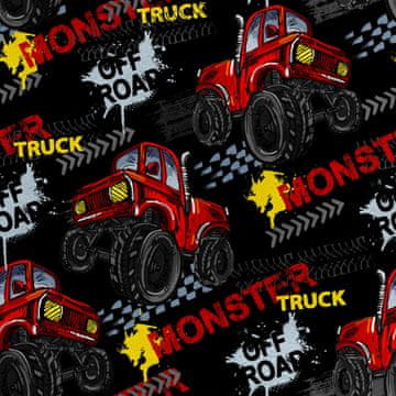 shumee Kraljevski žametni material iz poliestra za šivanje - motiv Monster Truck