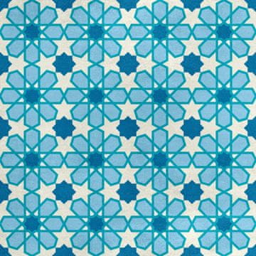 shumee Kraljevski žametni material iz poliestra za šivanje - geometrijski arabski motiv