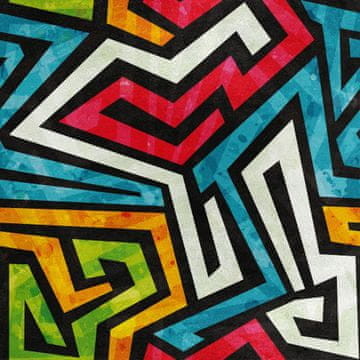 shumee Kraljevski žametni material iz poliestra za šivanje - grafiti z motivom