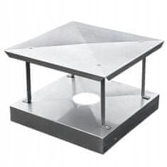 shumee Kuverta za dimnik iz nerjavečega jekla 55 x 105 cm kapa za dimnik s podstavkom