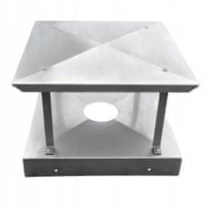 shumee Kuverta za dimnik iz nerjavečega jekla 55 x 105 cm kapa za dimnik s podstavkom