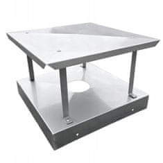 shumee Kuverta za dimnik iz nerjavečega jekla 55 x 105 cm kapa za dimnik s podstavkom