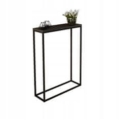 shumee Konzolna dvorana 60x20 iz profilov 15x15 Črna Črna