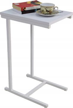 shumee EKO stranska mizica iz mat belih profilov Matt White