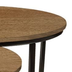 shumee Okrogla klubska mizica, komplet 2 kosov, jelša, 53×47, 43×39, I Begryf