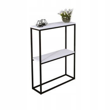 shumee Dvojna konzolna dvorana 60x20 iz profilov 15x15 črno bela mat