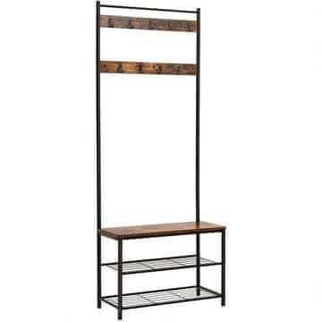 shumee Medeni stoječi obešalnik za čevlje BEGRYF 70x32x175