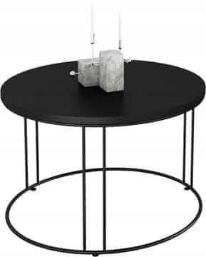 shumee Okrogla žična miza 3PI55 Črna Črna