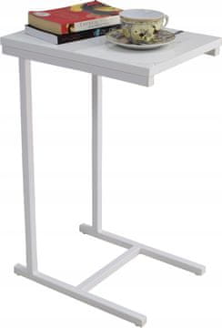 shumee EKO stranska mizica iz mat belih in sijaj belih profilov