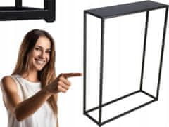 shumee Konzola za hodnik iz kovinskih profilov 15x15, 60x20, črne barve
